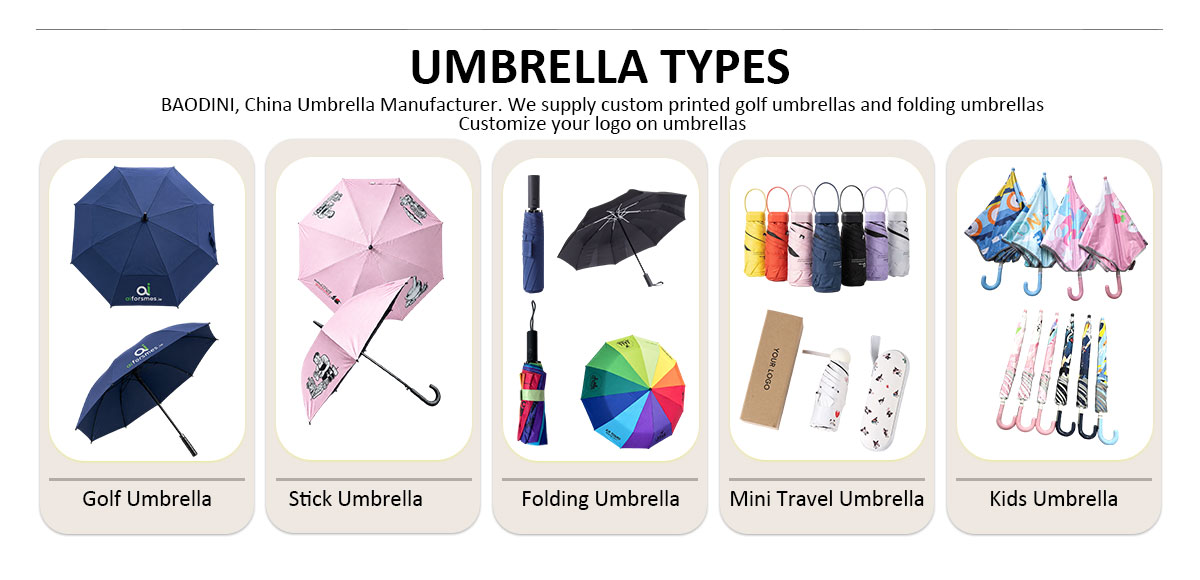 Custom promotional umbrella types